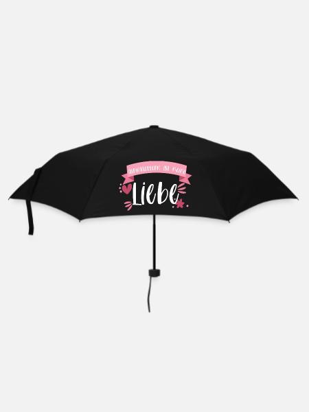 Klettern Alpinklettern Liebe Berge Geschenk - Regenschirm (klein) - Schwarz