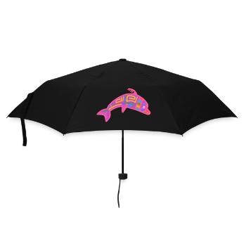 Inca culture, dolphin symbol - Umbrella (small) - black - Front