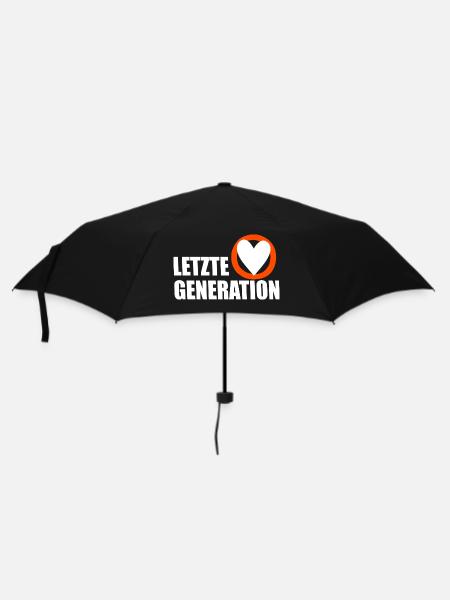 Letzte Generation - Design 5 - Regenschirm (klein) - Schwarz