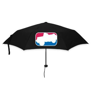 Geländewagen SUV Allrad offroad lustiges Geschenk - Regenschirm (klein) - Schwarz - Vorne