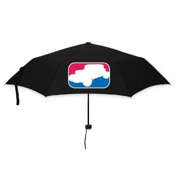 Hotrod Hot Rod V8 Tuning custom lustiges Geschenk - Regenschirm (klein) - Schwarz - Vorne
