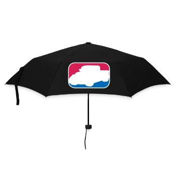 Hotrod Hot Rod V8 Tuning Auto lustiges Geschenk - Regenschirm (klein) - Schwarz - Vorne