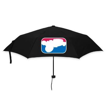 Hotrod Hot Rod V8 Tuning vintage lustiges Geschenk - Regenschirm (klein) - Schwarz - Vorne