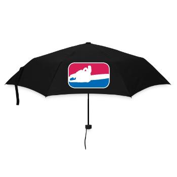Kettensäge Gärtner Förster Horror lustige Geschenk - Regenschirm (klein) - Schwarz - Vorne