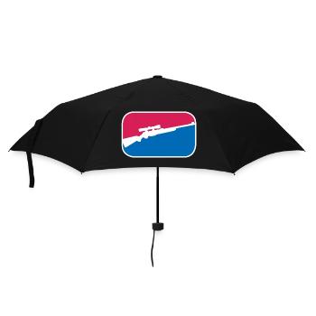 Jäger Gewehr Büchse Jagd cooles lustiges Geschenk - Regenschirm (klein) - Schwarz - Vorne