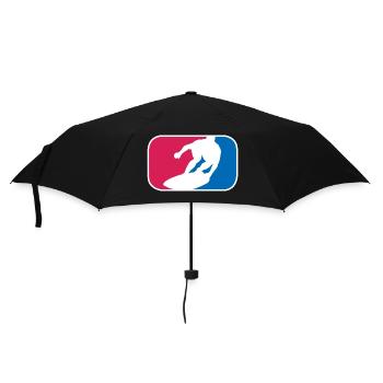 Surfer Wellenreiten Meer Urlaub Strand Geschenk - Regenschirm (klein) - Schwarz - Vorne