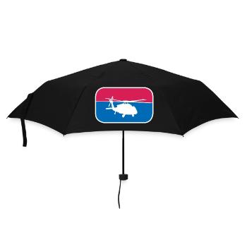Helikopter Pilot Armee Bundeswehr Militär Geschenk - Regenschirm (klein) - Schwarz - Vorne