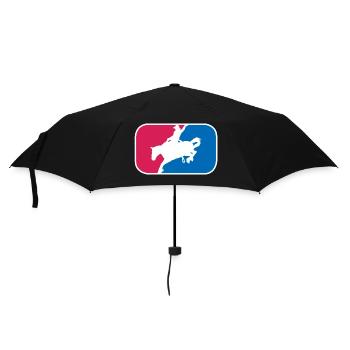Rodeo Cowboy Reiten Western lustige Geschenk - Regenschirm (klein) - Schwarz - Vorne