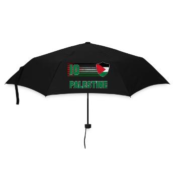 Palästina Fußball Mannschaft - Regenschirm (klein) - Schwarz - Vorne