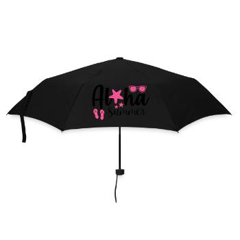 aloha summer - Regenschirm (klein) - Schwarz - Vorne