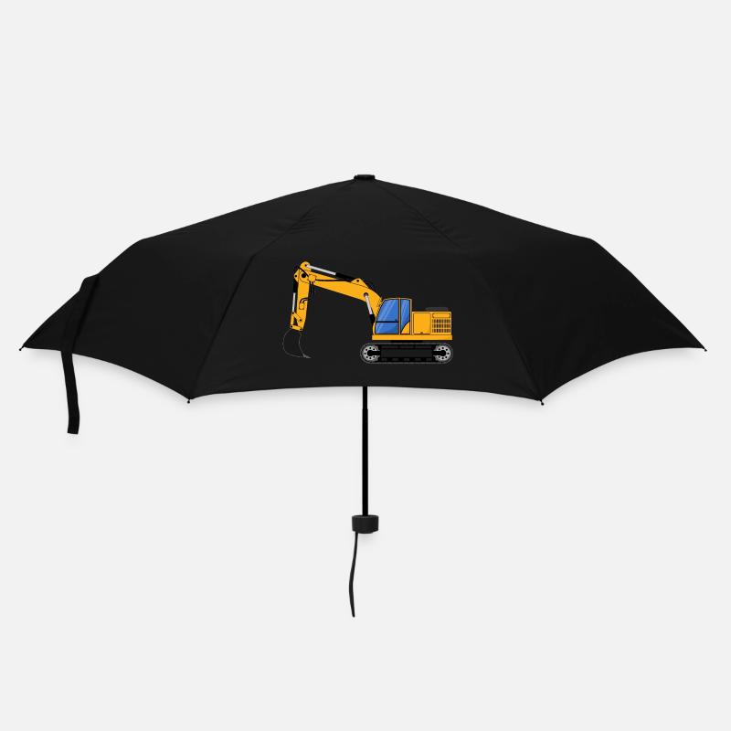 Bagger Baggerfahrzeug - Regenschirm (klein) - Schwarz