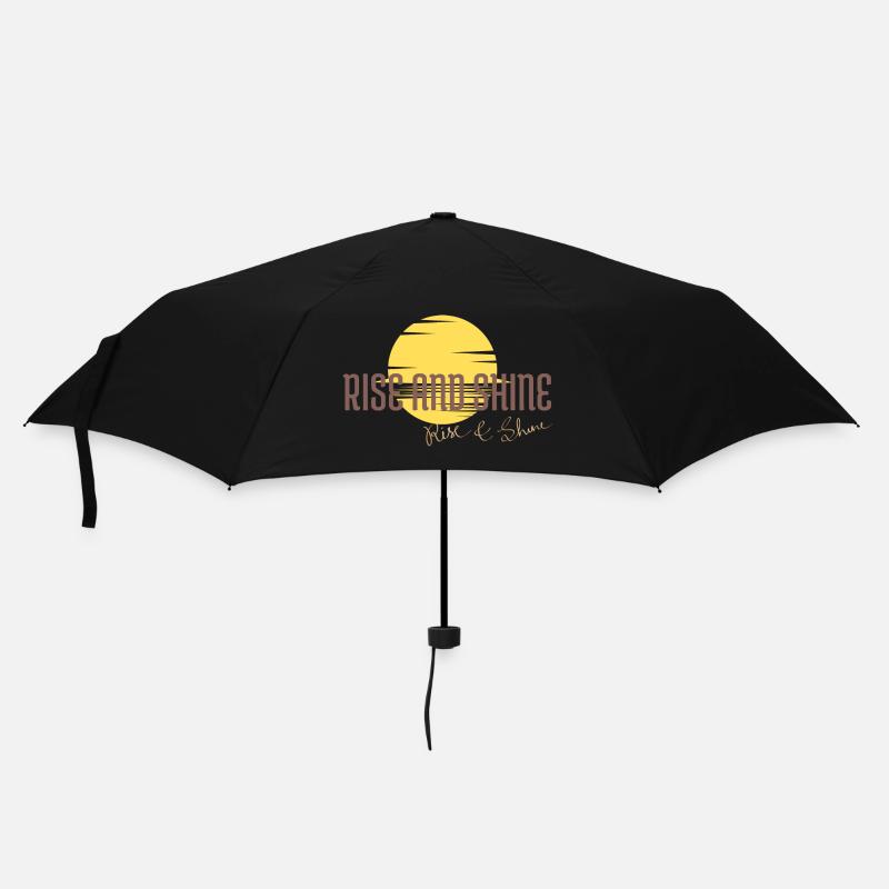 Raus aus den Federn - Regenschirm (klein) - Schwarz