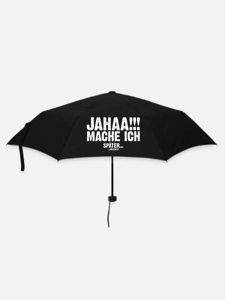 Ja Mache Ich Später Vielleicht - Regenschirm (klein) - Schwarz