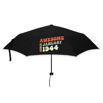 Groovy 79 Years Old Awesome Since January 1944 - Umbrella (small) - black - Front