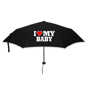 I love my baby - Umbrella (small) - black - Front