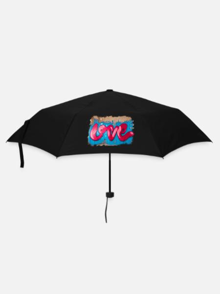 Amour graffiti - Parapluie standard - noir