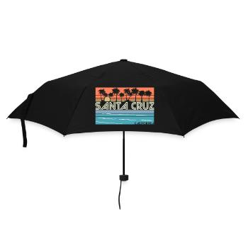 Santa Cruz California vintage retro 70er 80er - Regenschirm (klein) - Schwarz - Vorne