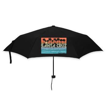 Santa Cruz California vintage retro 70er 80er - Regenschirm (klein) - Schwarz - Vorne