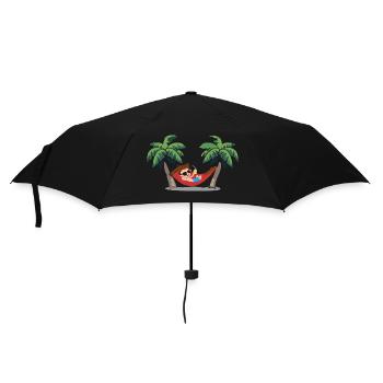 Hängematte Sommer Strand - Regenschirm (klein) - Schwarz - Vorne