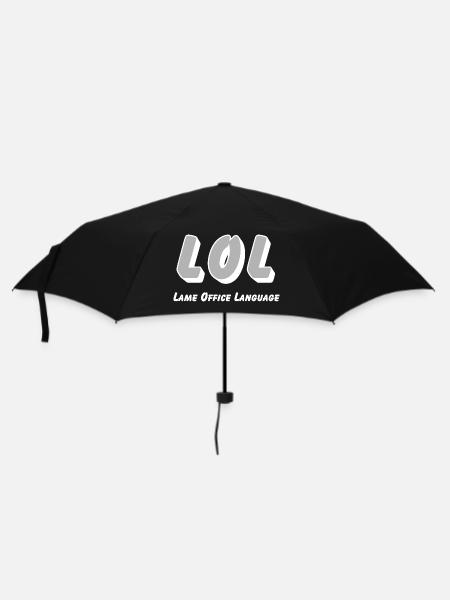 LOL - Lame Office Language - Regenschirm (klein) - Schwarz