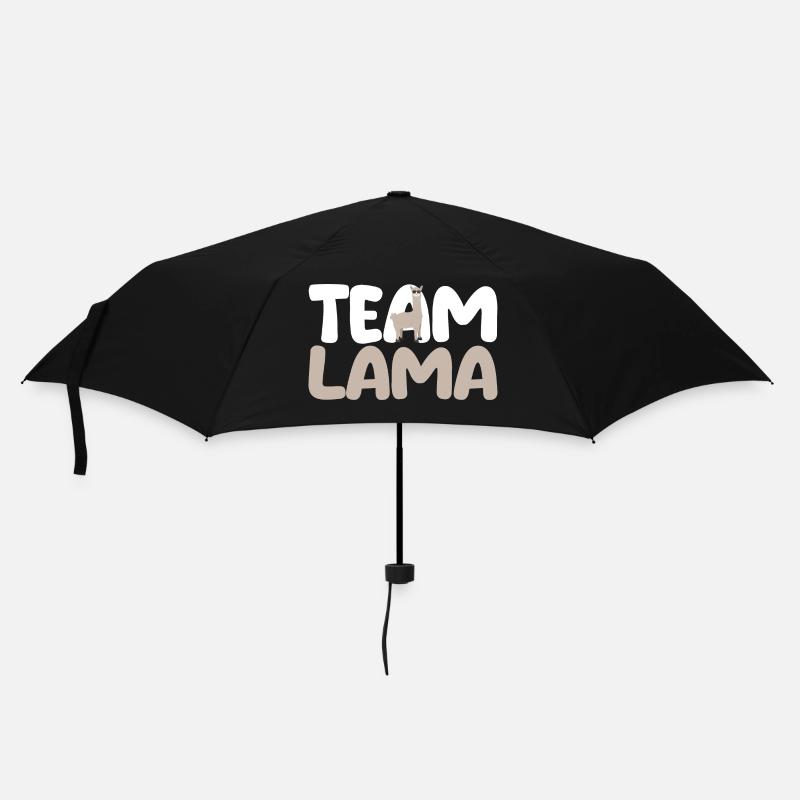 Team Lama - Regenschirm (klein) - Schwarz