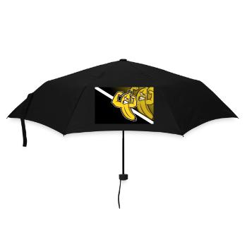 Strong Banana - Regenschirm (klein) - Schwarz - Vorne