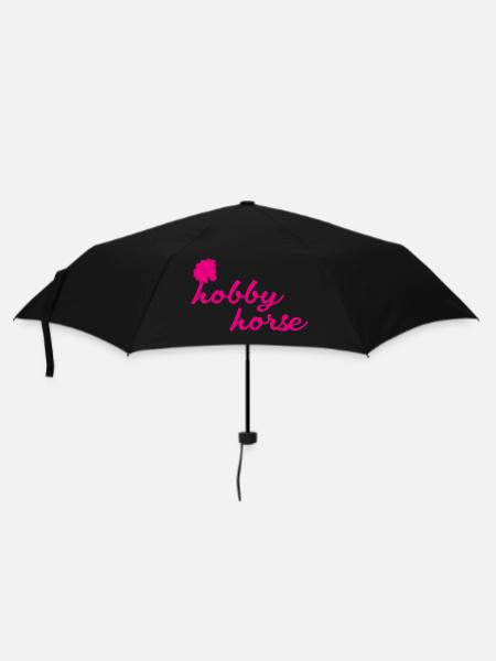 Hobby Horse logo - Regenschirm (klein) - Schwarz