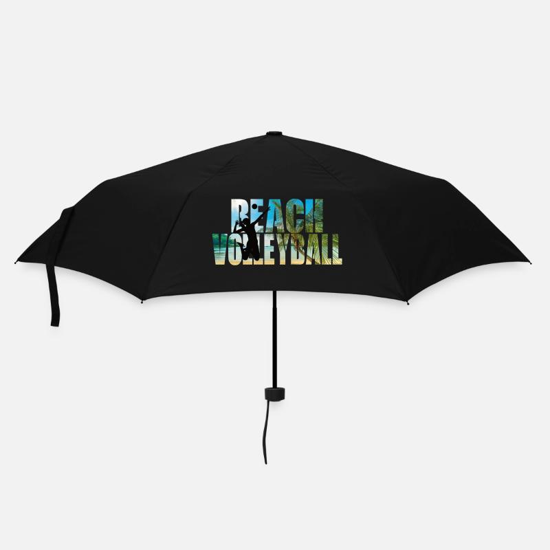 Beachvolleyball - Regenschirm (klein) - Schwarz