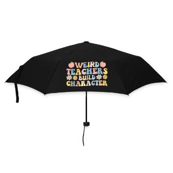 Groovy Weird Teachers Build Character - Umbrella (small) - black - Front