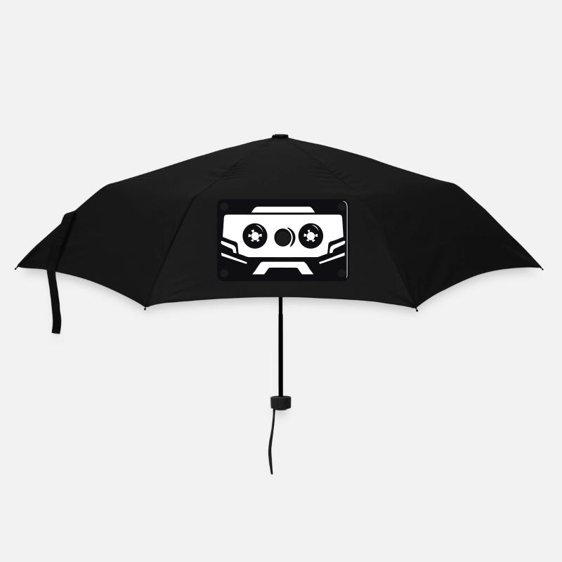 Retro Resonance: Vintage Cassette Tape Art - Umbrella (small) - black