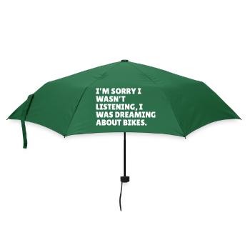 funny cyclist slogan, cycling lover gift - Umbrella (small) - bottlegreen - Front