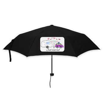 Just married - Regenschirm (klein) - Schwarz - Vorne