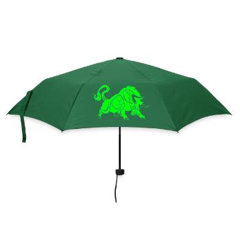 Bull Bull Head Head Logo Steak Beast Gym Horn - Umbrella (small) - bottlegreen - Front