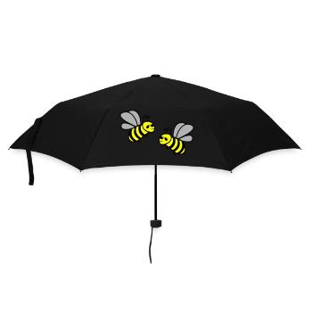 biene cool 2 - Regenschirm (klein) - Schwarz - Vorne