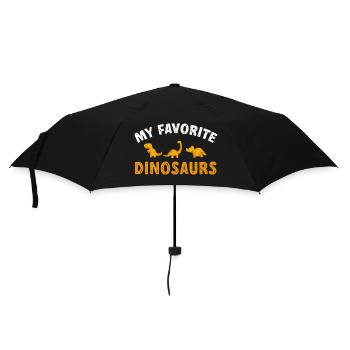 Dino Nuggets Dinosaurier Chicken Nuggets - Regenschirm (klein) - Schwarz - Vorne