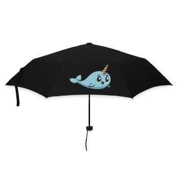 Narwhal Unicorn Whale - Umbrella (small) - black - Front
