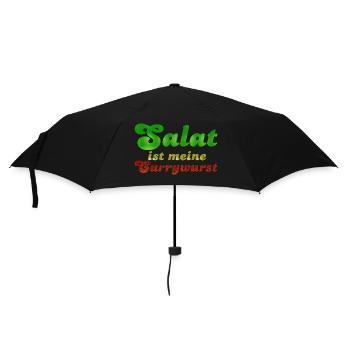 Salat ist meine Currywurst - Umbrella (small) - black - Front