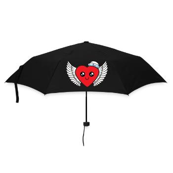 Sailor Heart Sailor Shipping Amour Saint-Valentin - Parapluie standard - noir - Devant