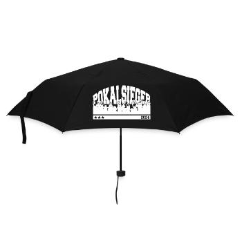 Pokalsieger 2024 - So sehen Sieger aus - Regenschirm (klein) - Schwarz - Vorne