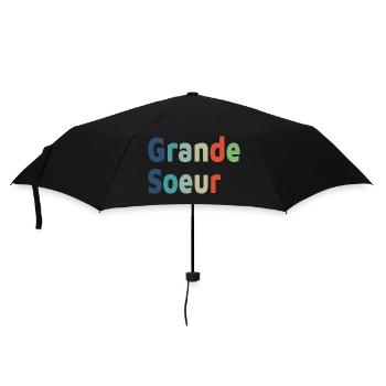 naissance, grande soeur, grande fille - Parapluie standard - noir - Devant