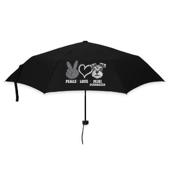 Zwergschnauzer Hund Schnauzer - Regenschirm (klein) - Schwarz - Vorne