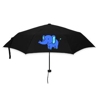 éléphant - Parapluie standard - noir - Devant