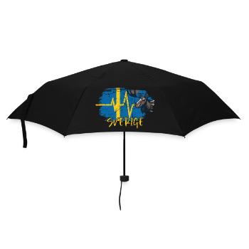 Schweden Herzschlag - Regenschirm (klein) - Schwarz - Vorne