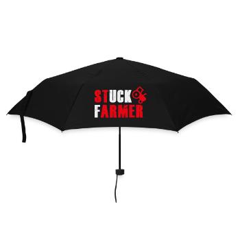 STUCK FARMER RED GREY - Umbrella (small) - black - Front