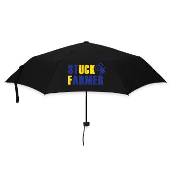STUCK FARMER BLUE YELLOW - Umbrella (small) - black - Front