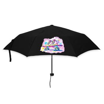 Skateboard with shoes - Umbrella (small) - black - Front