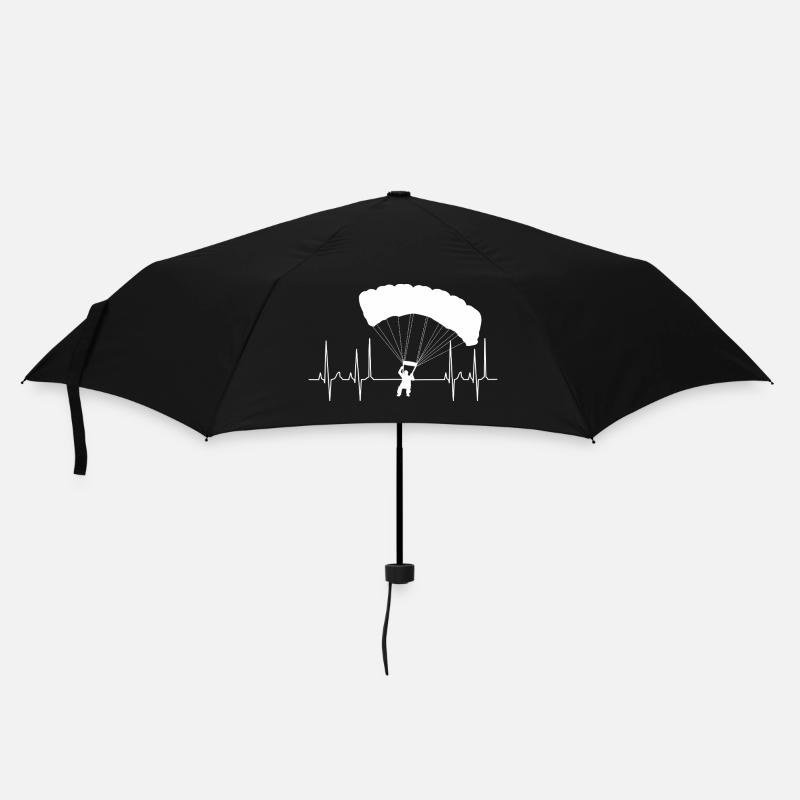 Cardiogramme Parapente Blanc - Parapluie standard - noir