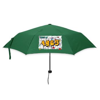 Graffiti rétro de 1963 – 62 ans d’Iconic Edge - Parapluie standard - vert bouteille - Devant