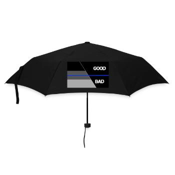 Shadow blueline good bad - Regenschirm (klein) - Schwarz - Vorne