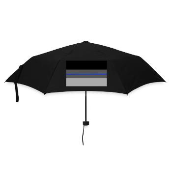 Shadow Deutschlandflagge blueline - Regenschirm (klein) - Schwarz - Vorne